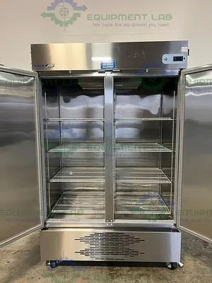 USED VWR GTVWG49FSSA STAINLESS STEEL DOUBLE DOOR FREEZER -25°C 49 CU, FT.