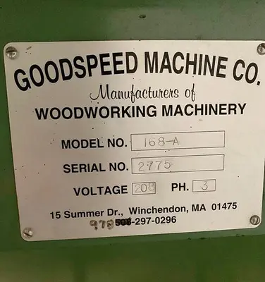 USED COYER GOODSPEED CP168A