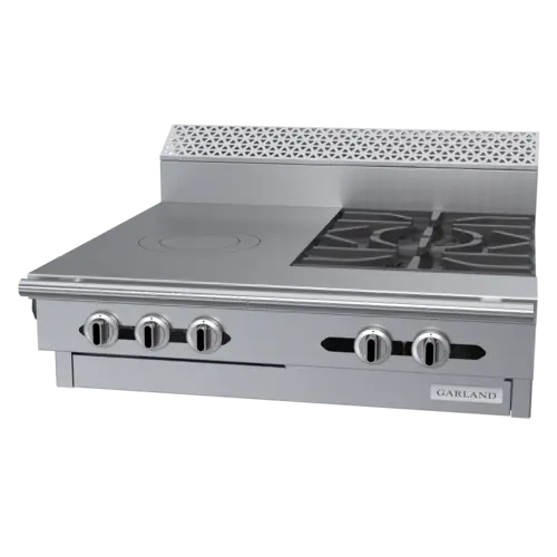 Garland C36-17M 36" 2 Burner Gas Range Top w/ (1) Hot Top - Modular, Natural Gas