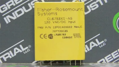 Fisher Rosemount CL6753X1-A5 120 VAC/DC Input Relay 12PO140X022 Rev. C Used