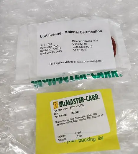SILICON O RINGS 70A SIZE 032