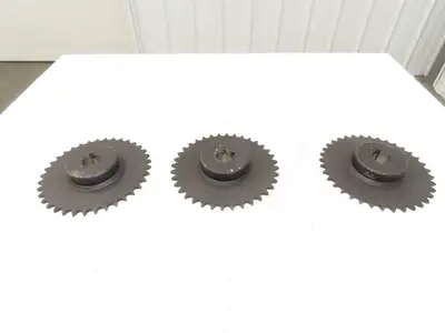 Martin 60B36H Sprocket #60 Roller Chain 36-Tooth 1-7/16" Bore Lot of 3