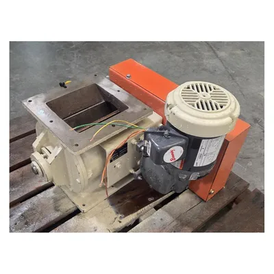 Used 8"x8" Square Horizon Systems Rotary Airlock Valve, Carbon steel