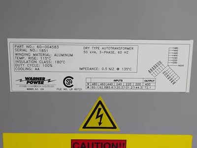 USED WARNER POWER 60-004583