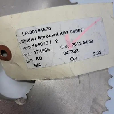 New | in-Stock MADLER MADLER SPROCKET KRT 06B57 LP-00164570 / ITEM: 195012/2 Conveyor Parts | ND Industrial Surplus #1218626