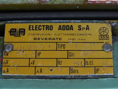 Sicme Motori 2M112 L-PVA/V1-V5 Electric DC Motor Radial Fan 8kW 6000 RPM 400V