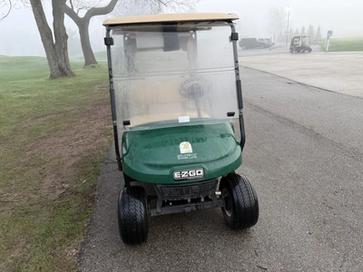 (1) 2017 E-Z-Go golf cart with a Kawasaki gas engine, model 625111G01, includes canopy, ball cover, ...