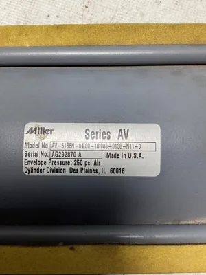 Miller Pneumatic Cylinder; AV-61B5N-0; 4.00-18.000-0138 -NOS