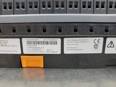 Used Emerson KL4201X1-BA1 REV F CHARM BASEPLATE UNIT PLC Input & Output South Carolina US | Palmetto Automation #1502955