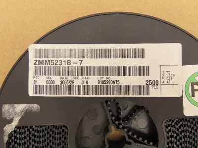 Diodes Incorporated ZMM5231B-7 Diode Zener Single 5.1V 5% 500mW  2500 pcs