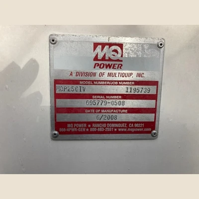 USED 2008 MQ POWER MQP250IV
