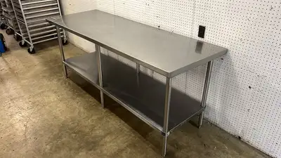 Used Falcon Restaurant Supply, Inc. Used 84" x 30" Stainless Steel Table - TH6 Food Prep Tables Illinois US | Falcon Restaurant Supply #1373531