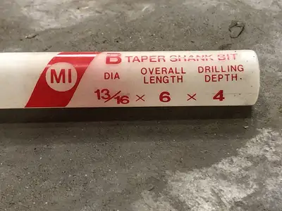 13/16-inch Dia. 6-inch B-Taper Shank Bit