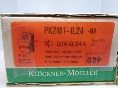 NEW KLOCKNER MOELLER PKZM1-0,24