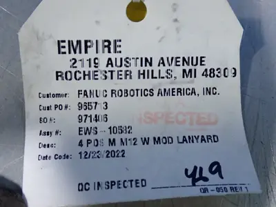 Used FANUC EWS10582 Connector Accessories Ohio US | HGR 24 #1085023
