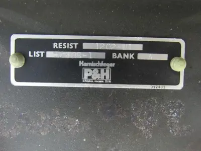 P & H Hamischfeger 1202-W1 Resistor Bank
