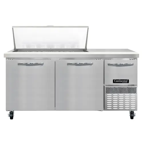 Continental RA68N18M 68" Sandwich/salad Prep Table W/ Refrigerated Base, 115v