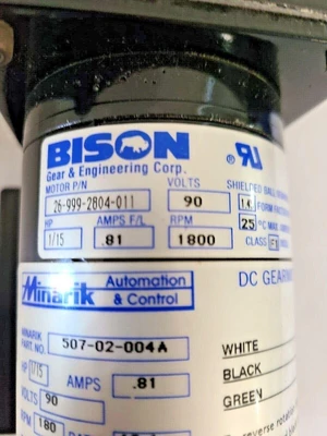 Used BISON Gear Motor Bison Gearmotors California US | Amiron Machinery #723241