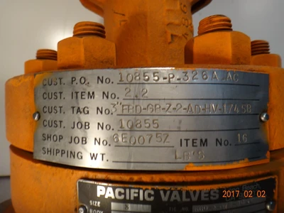 Pacific 3", Class 600, WCB, BWE, Globe Valve