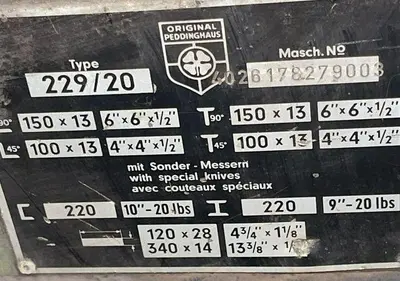 USED PEDDINGHAUS 229/20