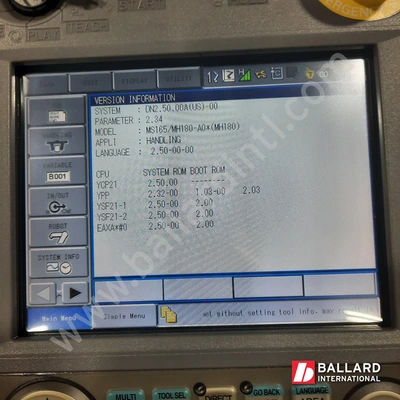 YASKAWA Motoman MH180 Robot System w/ DX200 Controller