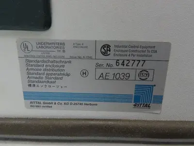 Rittal AE1039 Steel Electrical Enclosure with Backplate 380x600x200mm 15x24x8"
