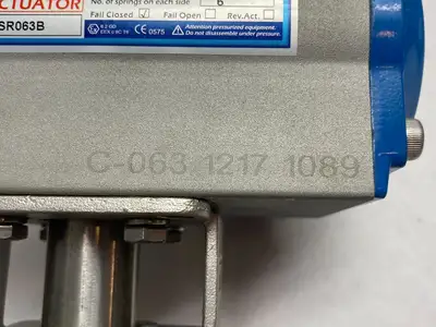 USED AIR-CON PNEUMATIC ACTUATOR W/ EX9 03 10 51337 001 BRASS BALL VALVE
