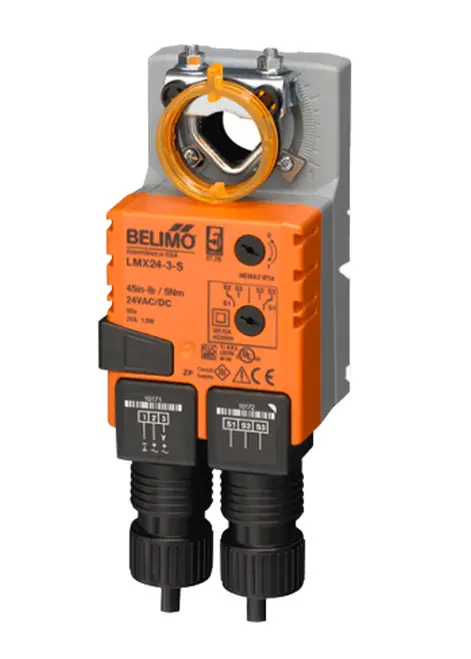 Belimo LMX24-3-S Damper Actuator, 45 in-lb 5 Nm, Non Fail-Safe Floating Point, [New]