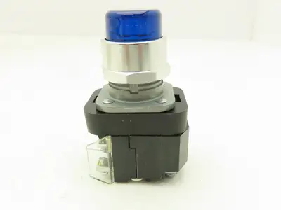 Allen Bradley 800T-PB16B Illuminated Push Button Momentary Blue 120VAC 30mm