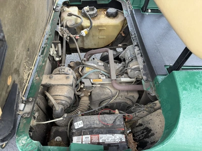 (1) 2017 E-Z-Go golf cart with a Kawasaki gas engine, model 625111G01, includes canopy, ball cover, ...