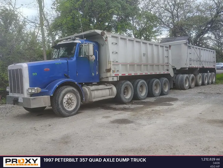 Used 1997 PETERBILT 357 QUAD AXLE DUMP TRUCK Dump trucks Michigan US | Proxy Equipment #1388960