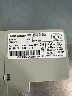 Allen-Bradley 1794-ACN15 /C I/O Adapter Mod. REV D04 F/W 4.3 DC (6.3.1)