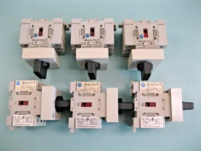 Lot (6) Allen-Bradley 194E-A32-1753-Q Ser B 32A 600 VAC Isolator Switch A2