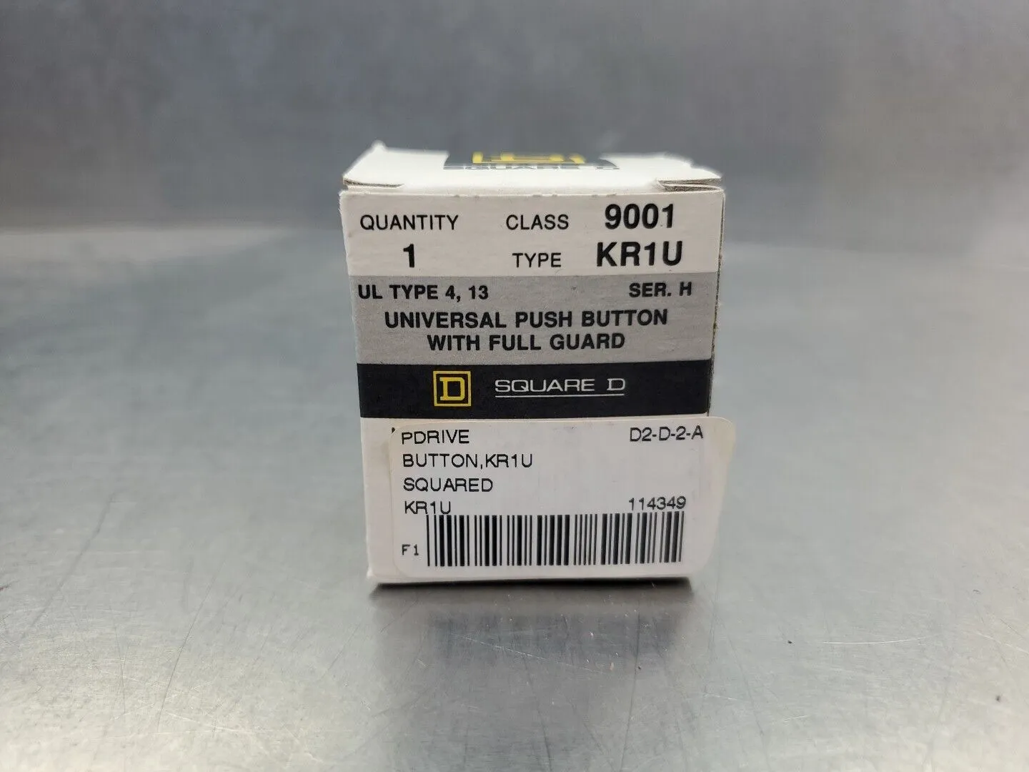 Square D 9001 KR1U Ser. H Universal Push Button w/Full Guard. 4B-25