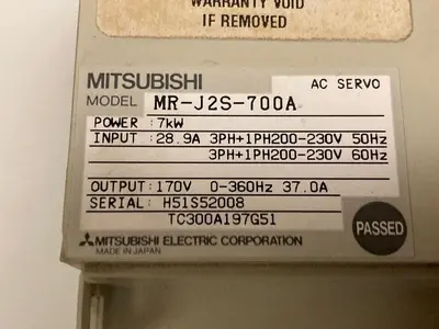 USED MITSUBISHI ELECTRIC MR-J2S-700A