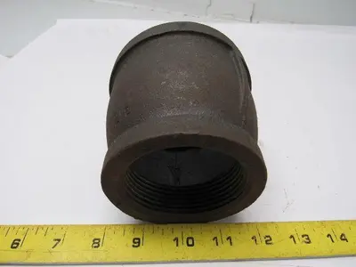 3" x 2-1/2" Threaded Reducing Coupling Low-Pressure Black Iron Pipe Fitting USA