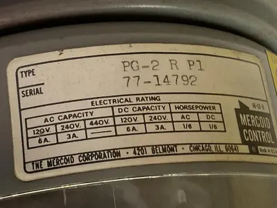 New | in-Stock MERCOID PG-2 R P1 Relays & Switches | Surplus Asset Holdings #1205764