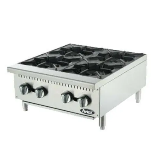 24" Countertop 4 Burner Gas CookRite Hotplate