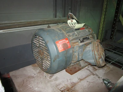 Reliance 5 HP, 1160 RPM, 208V, 7.2 Amps, 3 phase, 60 Hz, Cont. Duty, TEFC Motor
