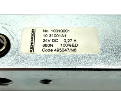 Used Kendrion Rectangular Electromagnet 24VDC 0.27A 10010001 Transducers Michigan US | Maverick Industrial Sales #1424662