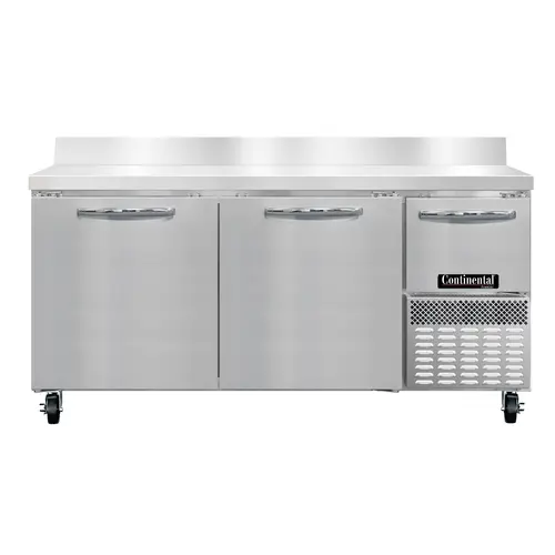 Continental FA68NBS 68" W Worktop Freezer W/ (3) Sections & (3) Doors, 115v