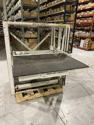 USED PROPER STORAGE SYSTEMS MANUAL ROLL OUT STORAGE DIE SHELVING
