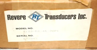 NEW REVERE TRANSDUCERS 5123-D3-4K-2OP1 TRANSDUCER