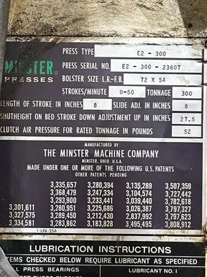 1978 MINSTER E2-300-72 Press Room, High Speed Production | Gulf Coast Machinery (2)