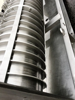 FKC HX-550 screw press for fish dewatering, 304SS.
