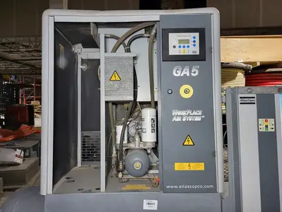 Used 2006 ATLAS COPCO GA5 Rotary Screw & Sliding Vane Air Compressors British Columbia CA | Lenmark #367002