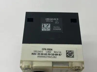USED FESTO ETHERNET/IP MODBUS® TCP NODE 1912451, CPX-GE-EV-S INTERLINK BLOCK