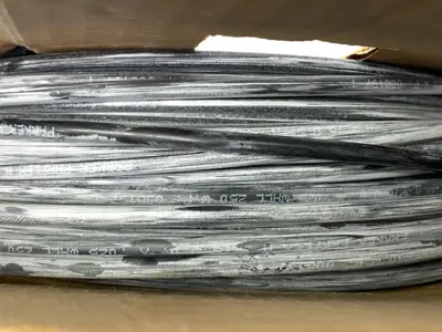 USED PARKER BLACK NYLON TUBING .138" ID 3/16" OD SHELFWARE LOT OF 160'
