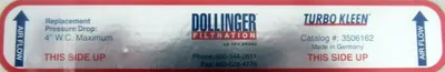 NEW DOLLINGER 3506162 FILTER TURBO KLEEN