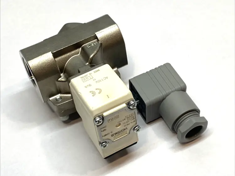 Used SMC 2-PORT SOLENOID VALVE HEATED WATER PILOT OPERATED IP65 Solenoid Valves | Maverick Industrial Sales #1100152